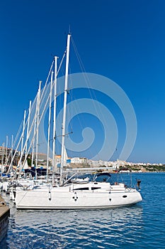 Mao Port of Mahon in Menorca at Balearic islands