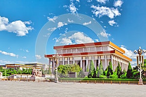 Mao Zedong mausoleum on Tiananmen Square- the third largest squa