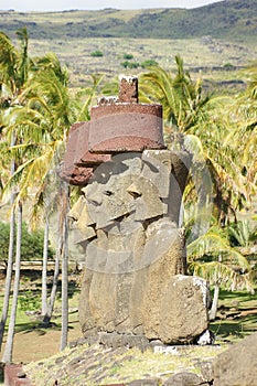 Maoi at easter island photo