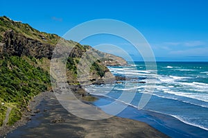 Maori Bay in Muriwai Regional Park, New Zealand