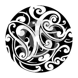 Maori circle tattoo