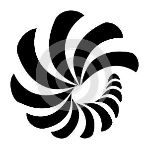 Maori Koru Nautilus Spiral Logo black