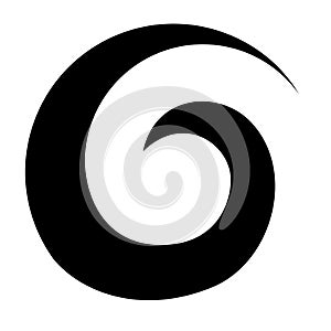 Maori Koru Spiral Logo black