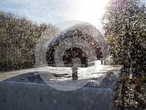 Maori pounamu memorial stone in Christchurch, New Zealand