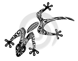 Maori style gecko tattoo