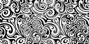 Maori style seamless ornament