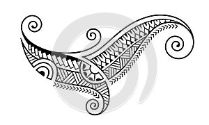 Maori style tattoo. Mehendi indian pattern. Henna ethnic  decorative oriental ornament.