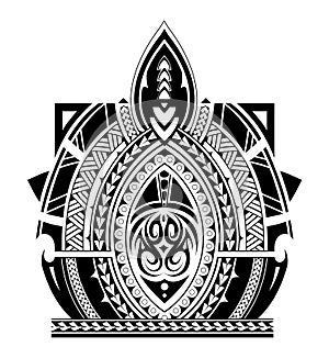 Maori style tattoo sleeve