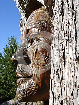 Maori Totem Carving, Marahua