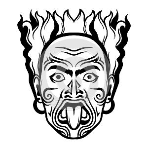 Maori traditional mask.