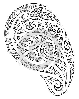 Maori tribal art tattoo