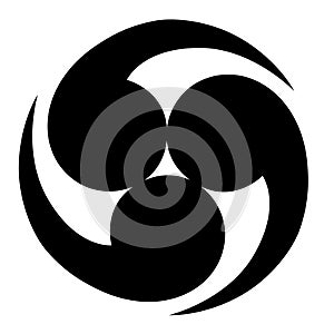 Maori Triple Koru Logo black
