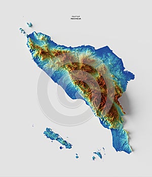 Map of Aceh, Indonesia photo