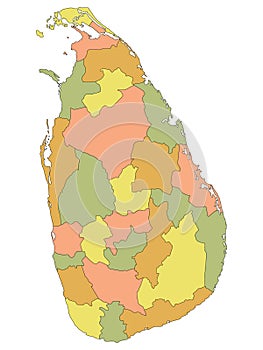 Map of Administrative Division of Sri Lanka