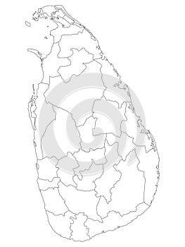 Map of Administrative Division of Sri Lanka