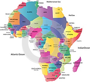 Map of Africa photo