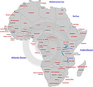 Map of Africa photo