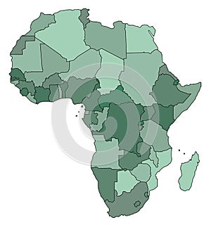 Map of Africa photo