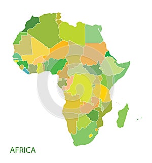 Map of Africa continent