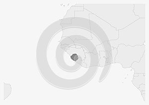 Map of Africa with highlighted Sierra Leone map