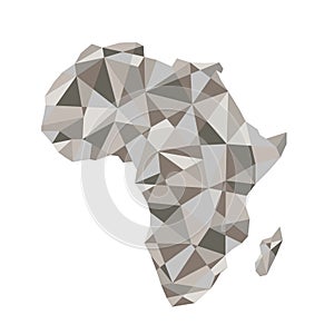 Map of Africa. Isolated illustration. Map of the African
