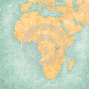 Map of Africa - Rwanda
