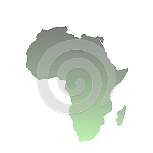 Map of Africa, sign silhouette. World Map Globe. Vector Illustration isolated on white background. African continent