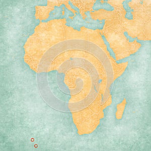 Map of Africa - Tristan da Cunha