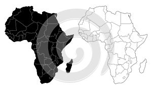 Map of African continent