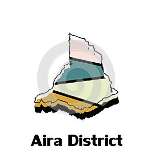 Map of Aira Distrct City - Japan map and infographic of provinces, political maps of japan, region of japan for your company