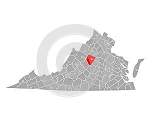 Map of Albermarle in Virginia