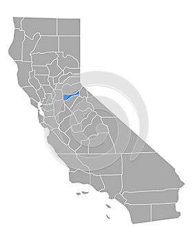 Map of Amador in California