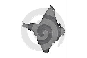 Map of Amapa on dark slate