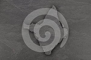 Map of Amapa on dark slate