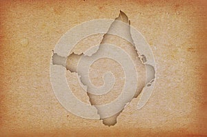 Map of Amapa on grunge paper