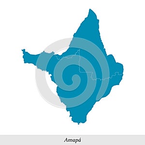 map of Amapa is a state of Brazil with mesoregions photo