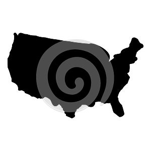 Map of America United Stated USA icon black color vector illustration flat style image photo