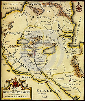 Map of ancient state. photo