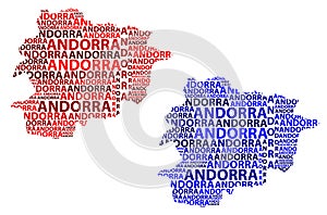 Map of Andorra - vector illustration