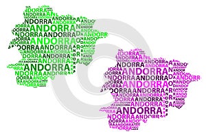Map of Andorra - vector illustration