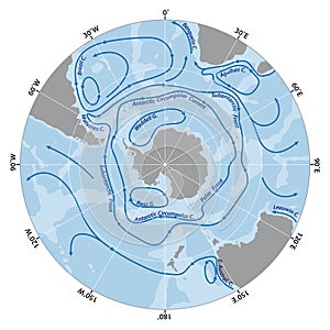 Map of the Antarctic Circumpolar Current