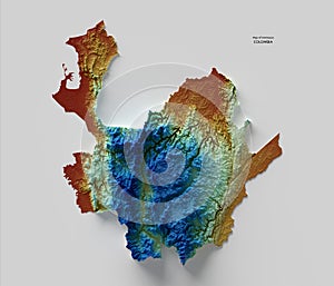 Map of Antioquia, Colombia photo