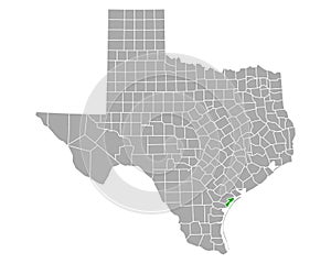 Map of Aransas in Texas