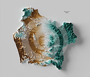 Map of AraucanÃÂ­a, Chile photo