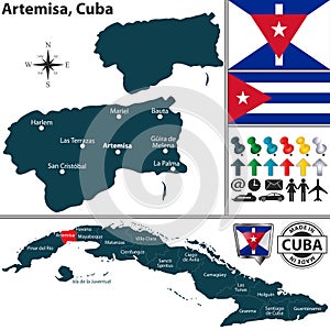 Map of Artemisa, Cuba photo