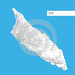 Map of Aruba Island