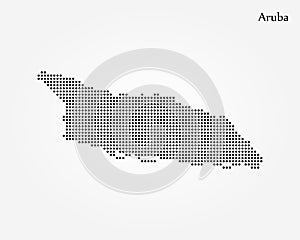 Map of Aruba. Vector illustration. World map