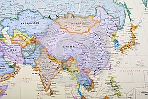 Map of Asia photo