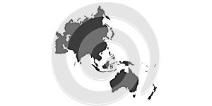 Map of Asia Pacific. - Vector illustration photo