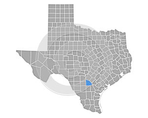 Map of Atascosa in Texas